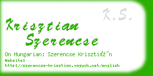 krisztian szerencse business card